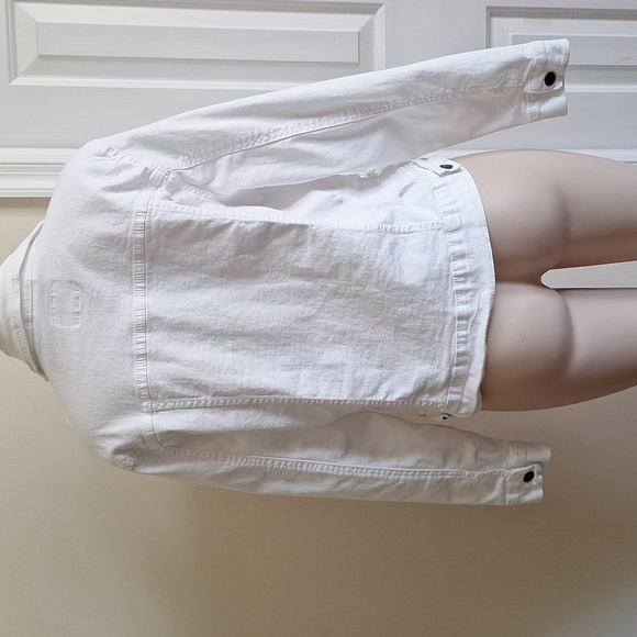 Red Star White Denim Jacket Size Large - Picture 11 of 11